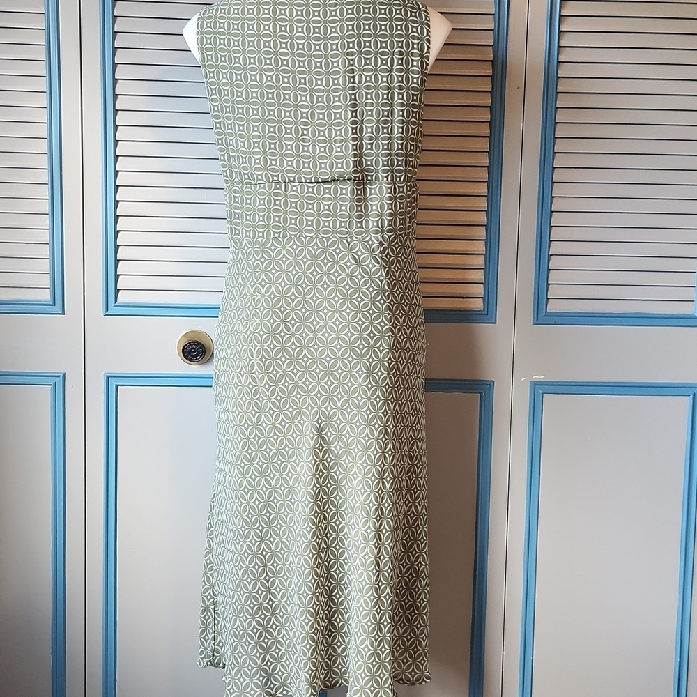 Connected Apparel Green Geometric Print Dress - Picture 10 of 13
